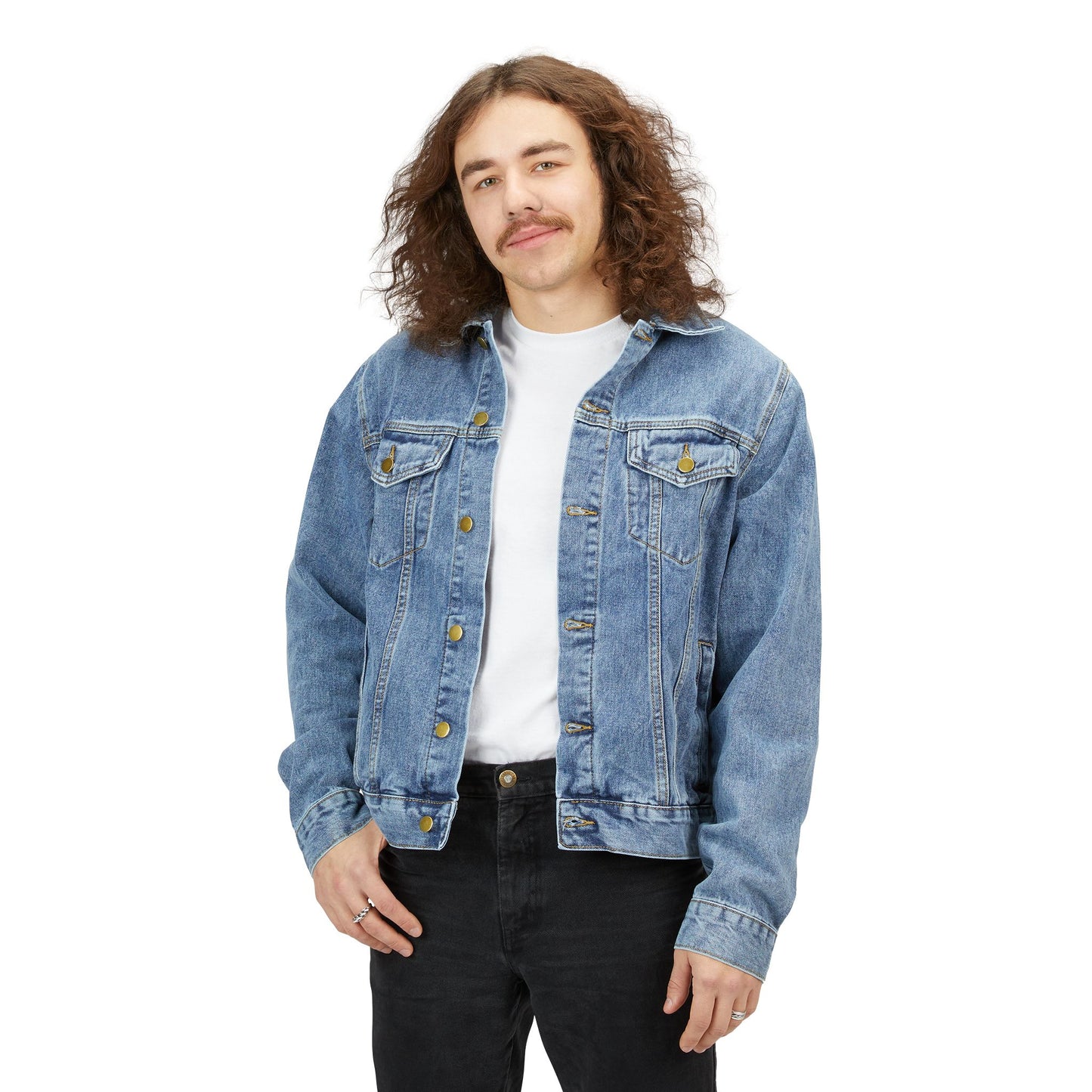 Eddie the blade jean Jacket with red logo