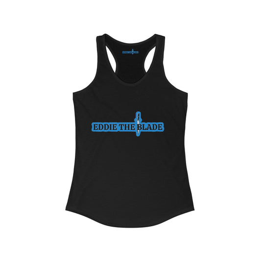 Eddie the blade black lady's Tank top w/blue logo
