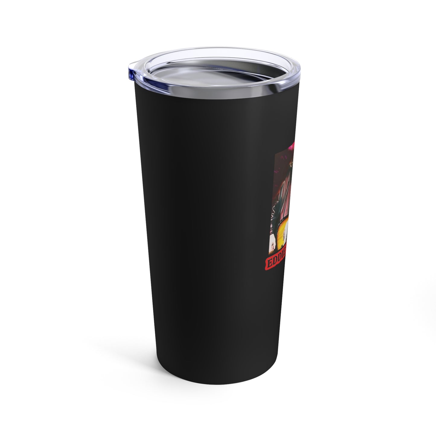 Eddie the blade black tumbler w/photo/red logo