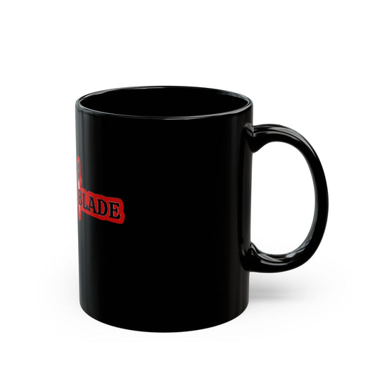 Eddie the blade Black Mug w/red logo