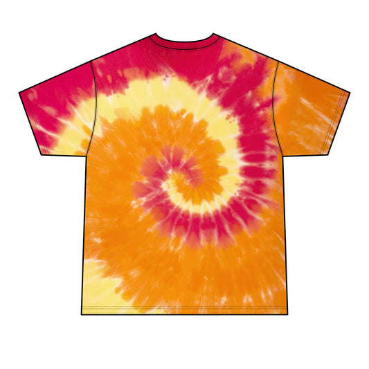 Eddie the blade orange rainbow Tie-Dye T-shirt