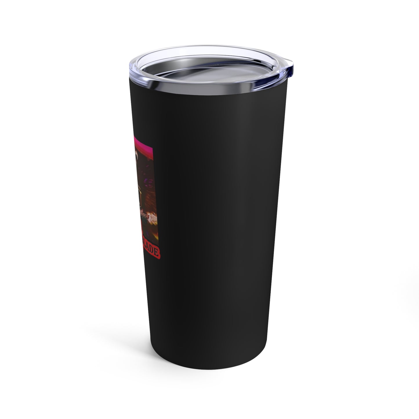 Eddie the blade black tumbler w/photo/red logo