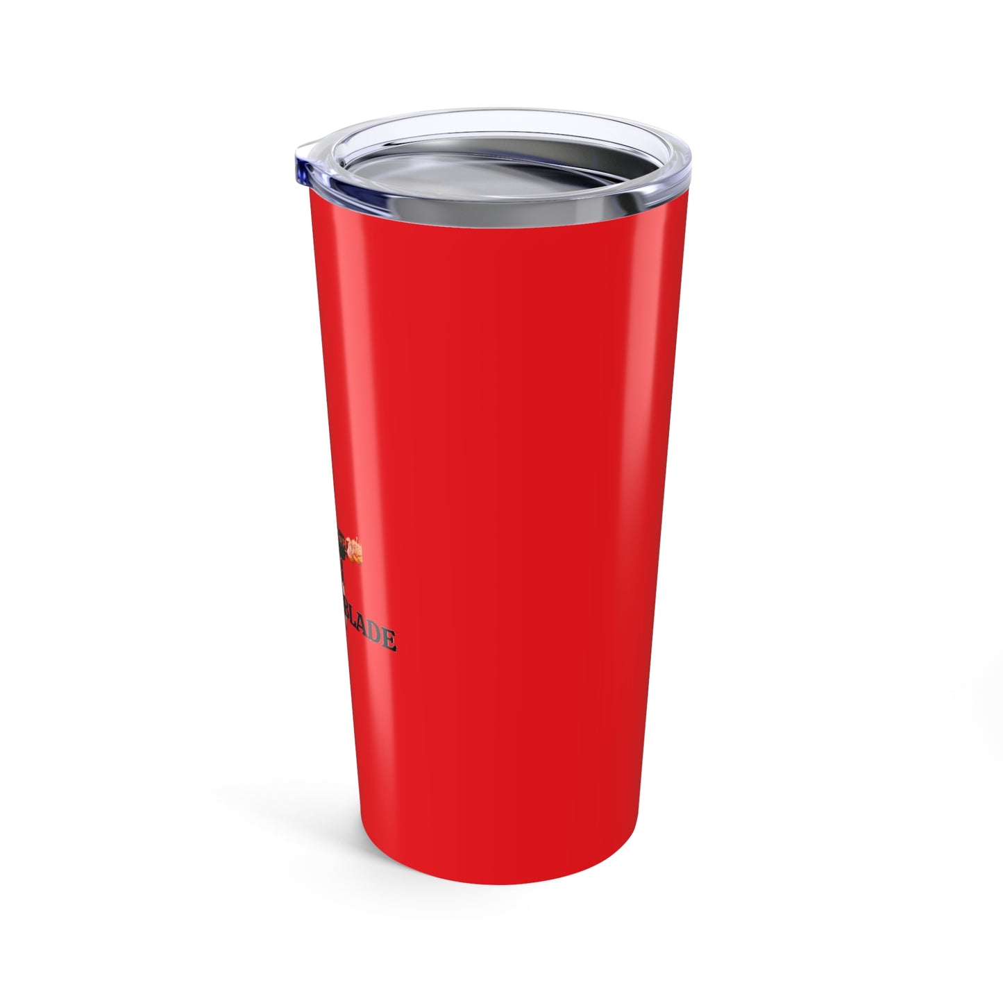 Eddie the blade red Tumbler with black logo