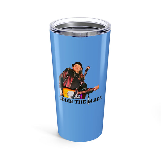 Eddie the blade blue Tumbler w/black logo