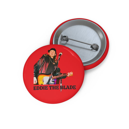 Eddie the blade Button/pin (red)