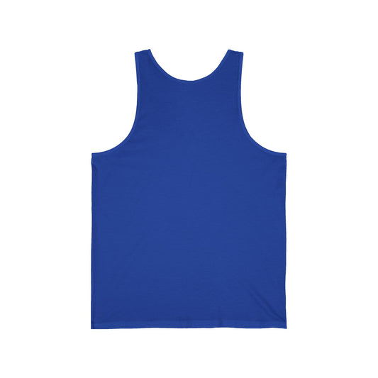 Eddie the blade blue mens Tank top w/red logo