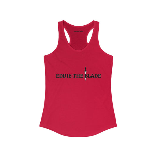 Eddie the blade red lady's tank top w/ logo Tank