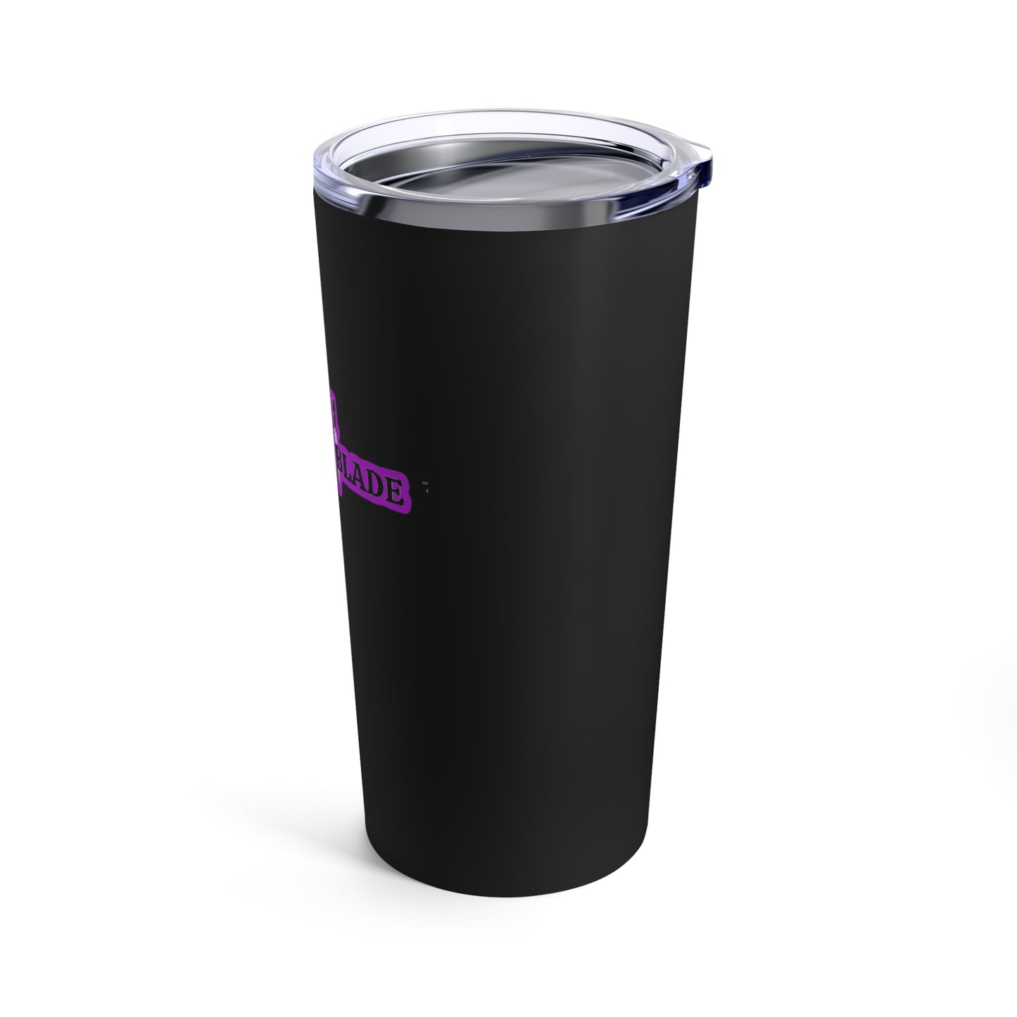 Eddie the blade black tumbler w/purple logo