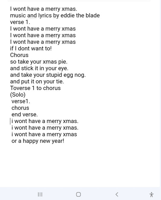 I wont have a merry xmas live at lestats