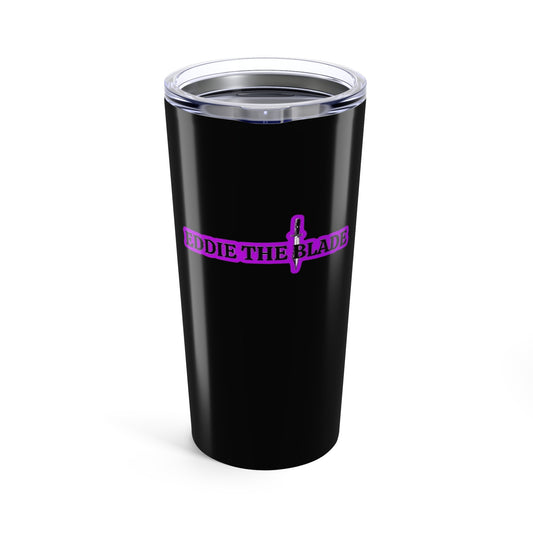 Eddie the blade black tumbler w/purple logo