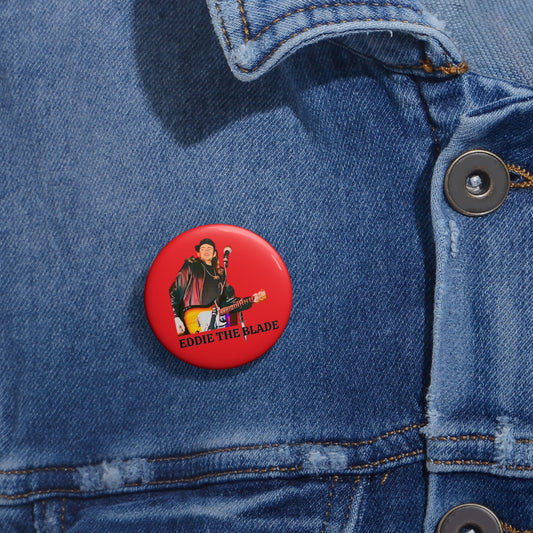 Eddie the blade Button/pin (red)