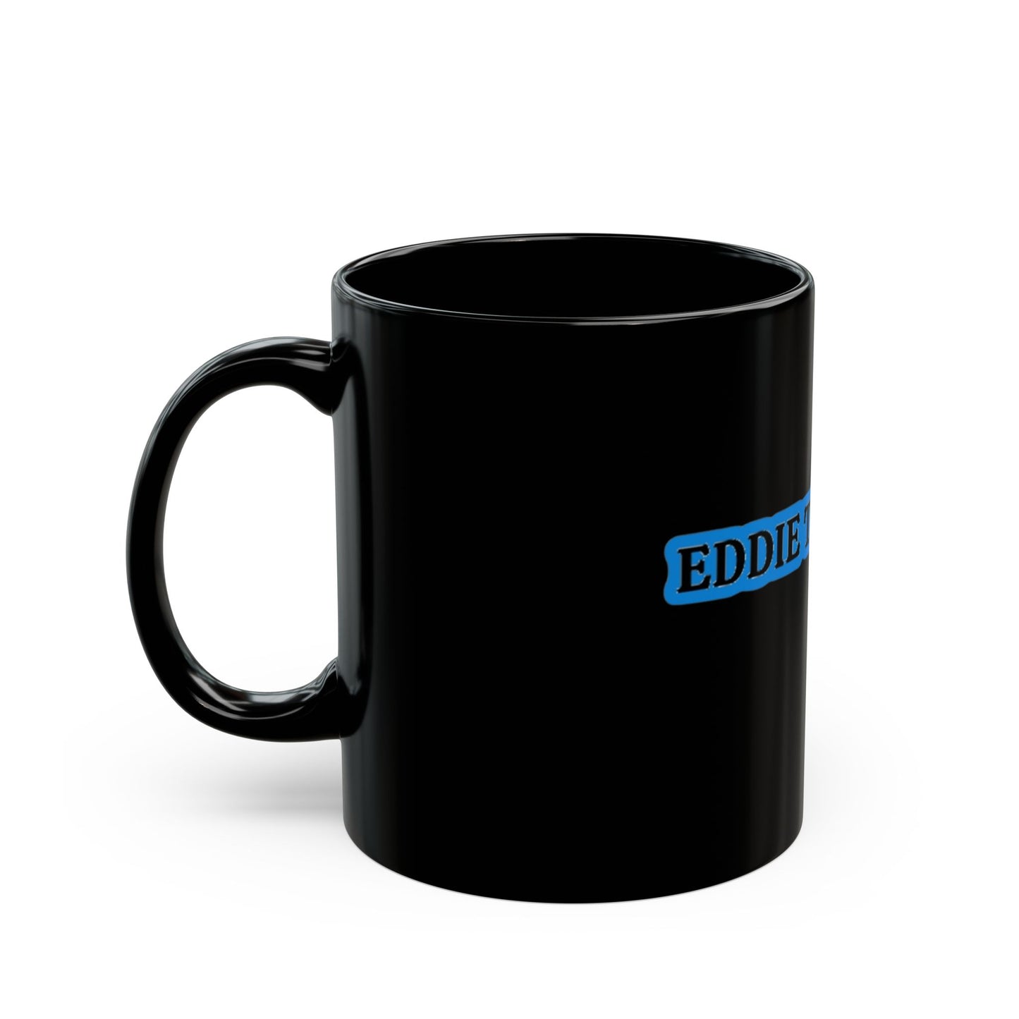 Eddie the blade Black Mug w/blue logo