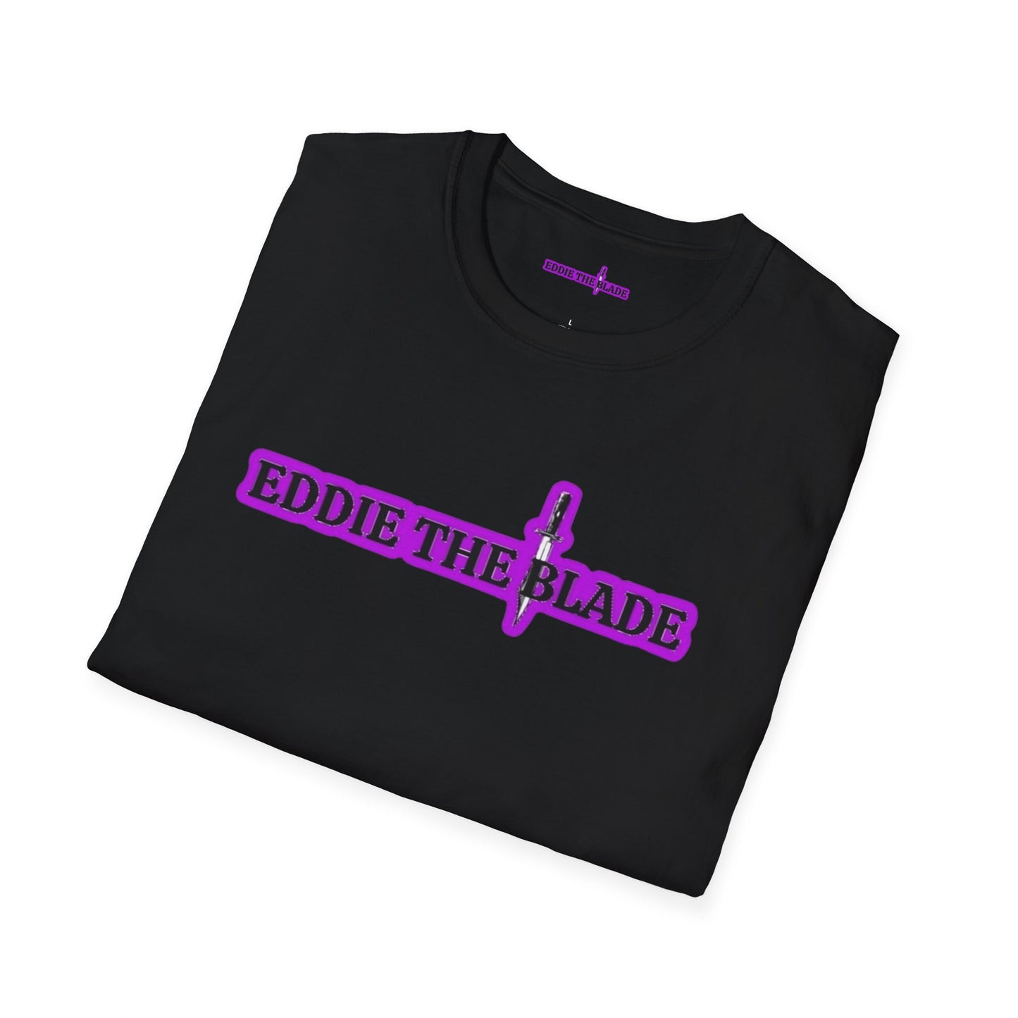 Eddie the blade ladys T-Shirt (black w/purple logo