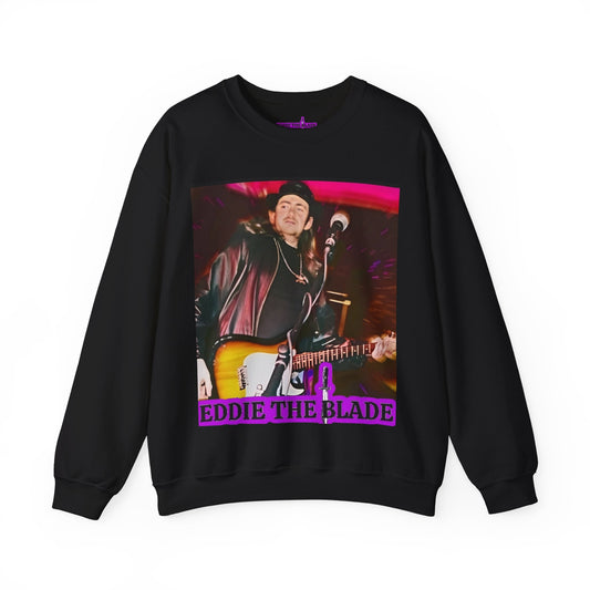 Eddie the blade black Sweatshirt w/photo/purple logo