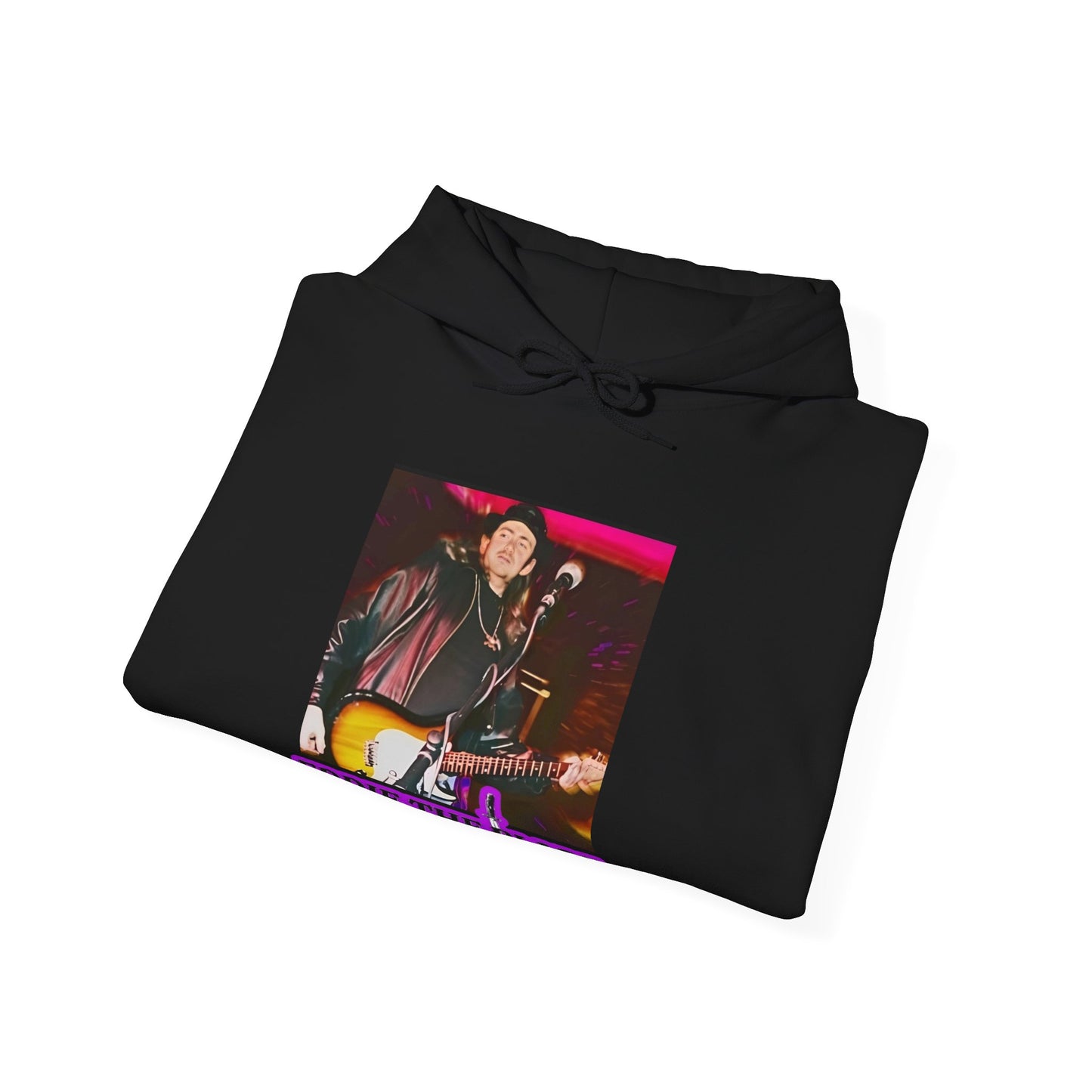 Eddie the blade black hoodie w/photo/purple logo