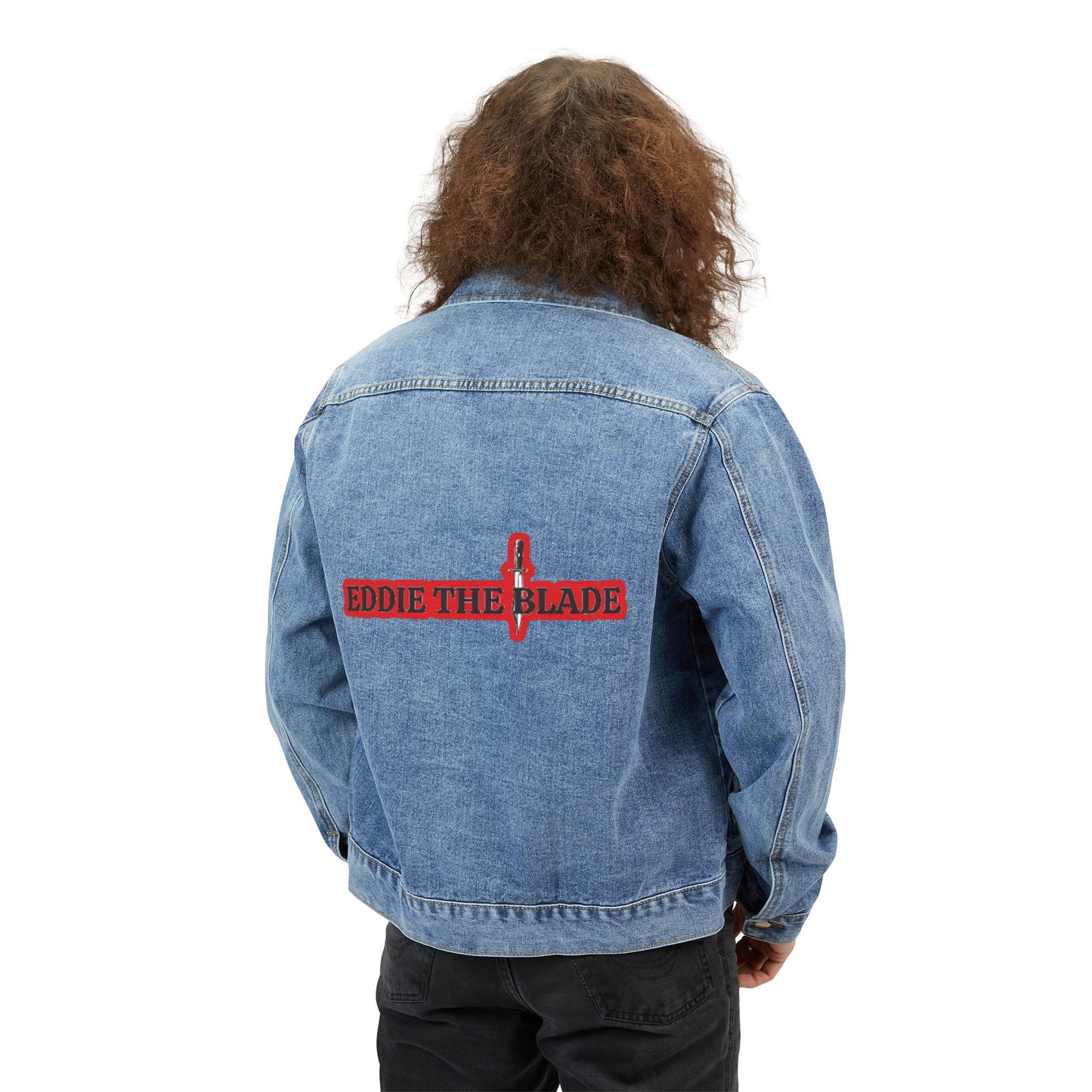 Eddie the blade jean Jacket with red logo