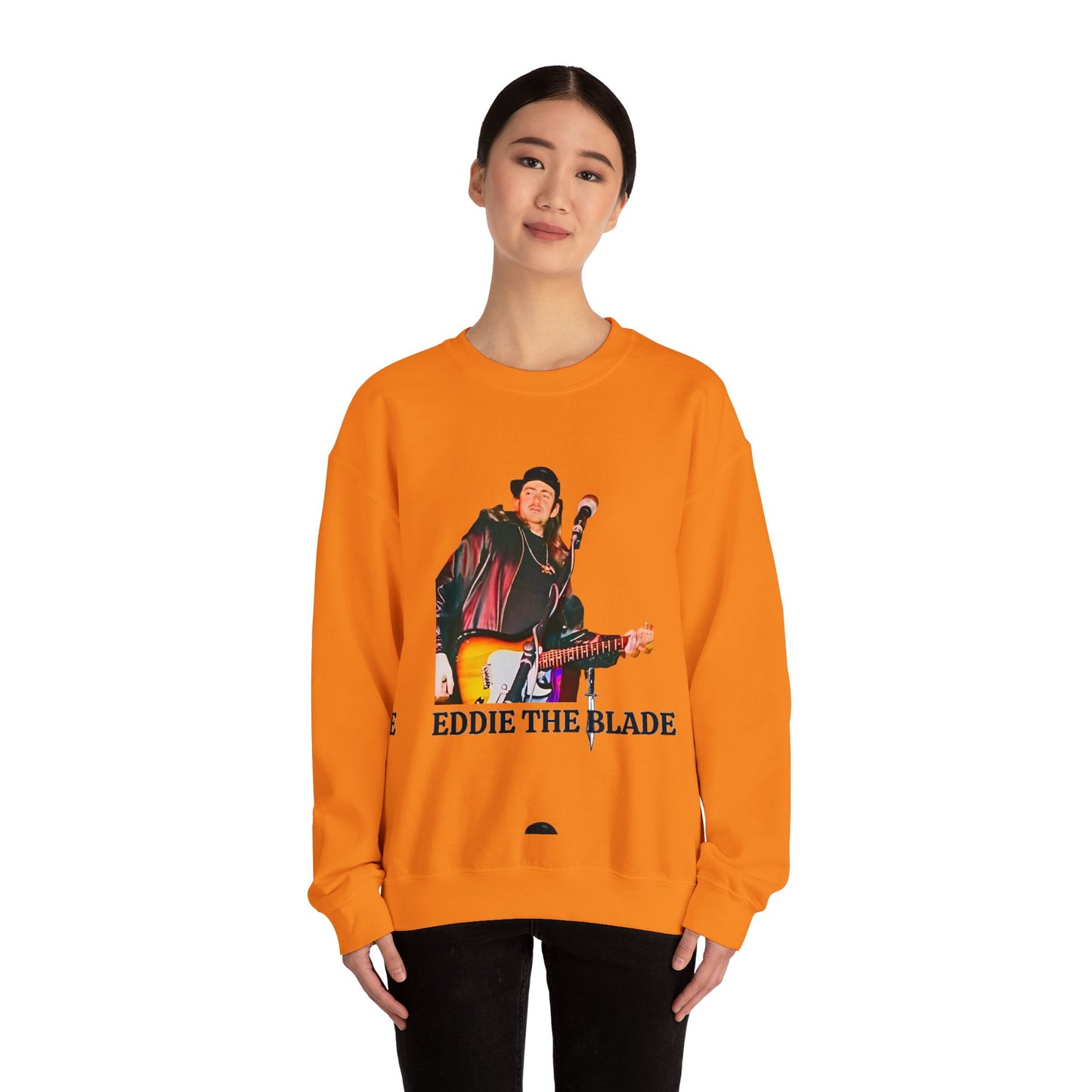 Eddie the blade orange sweat shirt