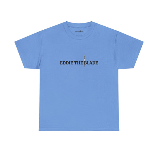 Eddie the blade mens blue T-shirt w/logo