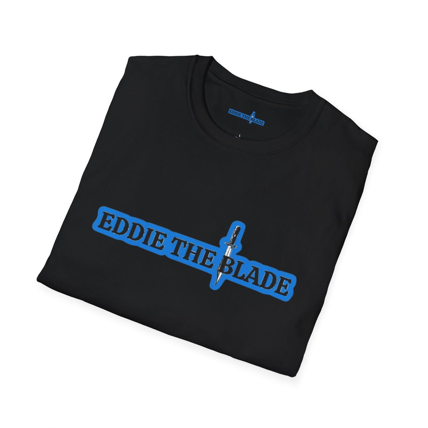 Eddie the blade lady's T-Shirt (black w/blue logo)