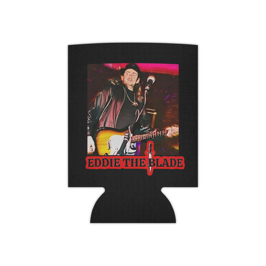 Eddie the blade black Can Cooler w/photo/red logo