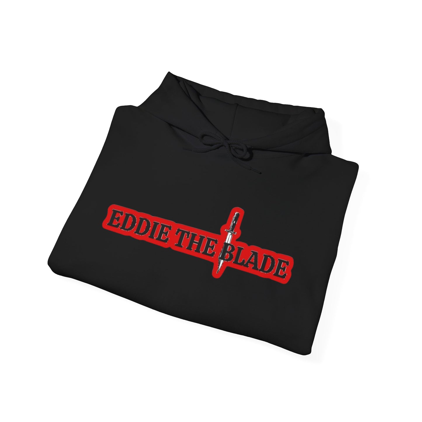 Eddie the blade black hoodie w/red logo