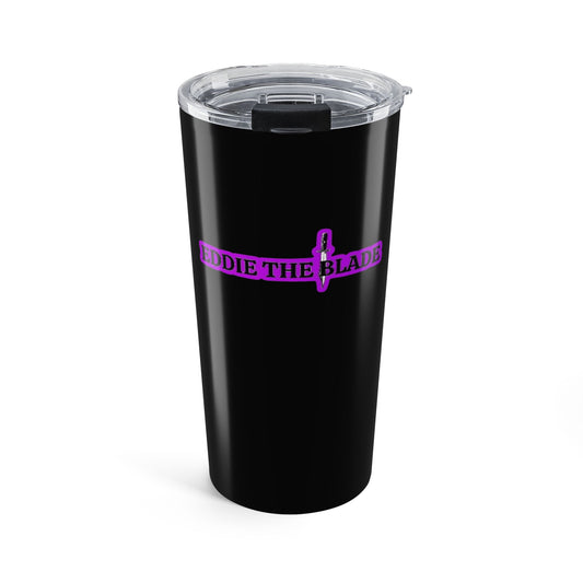 Eddie the blade black tumbler w/purple logo