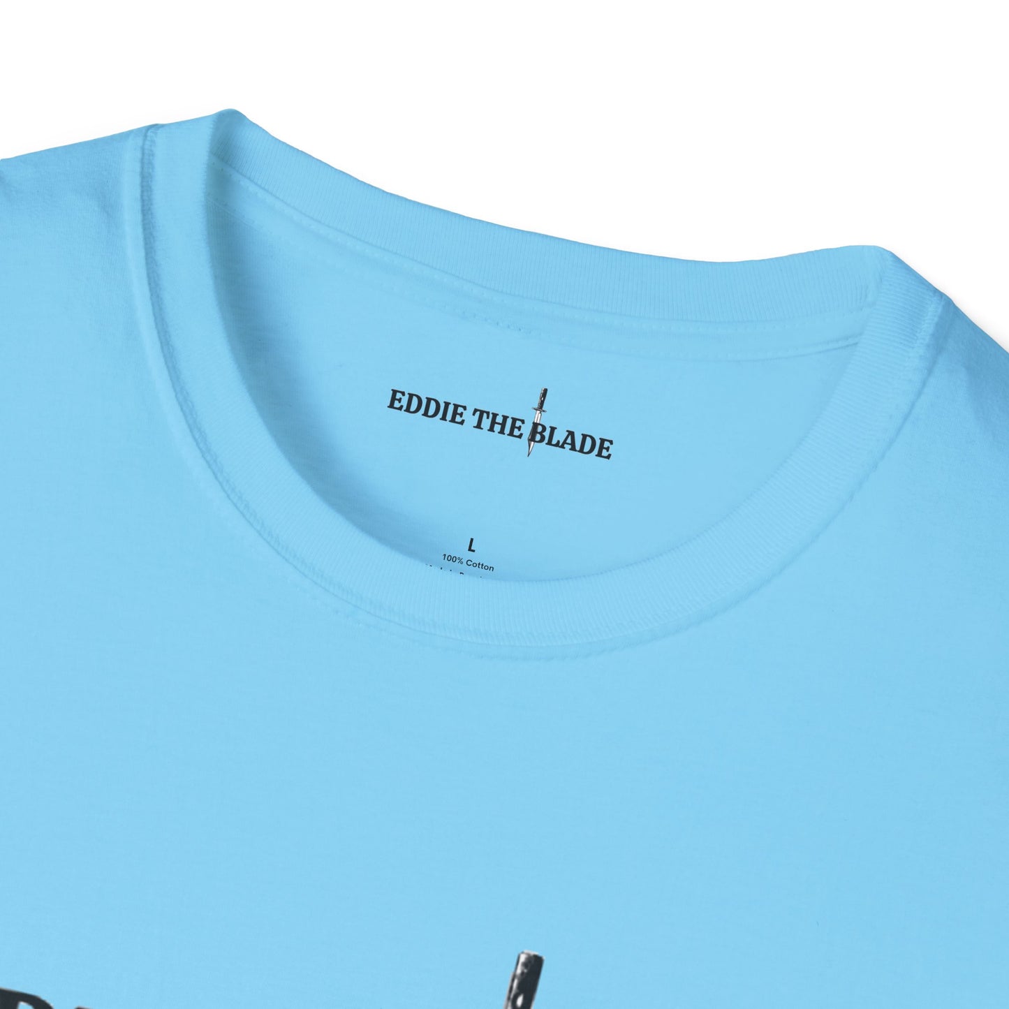 Eddie the blade lady's T-Shirt (blue w/logo)