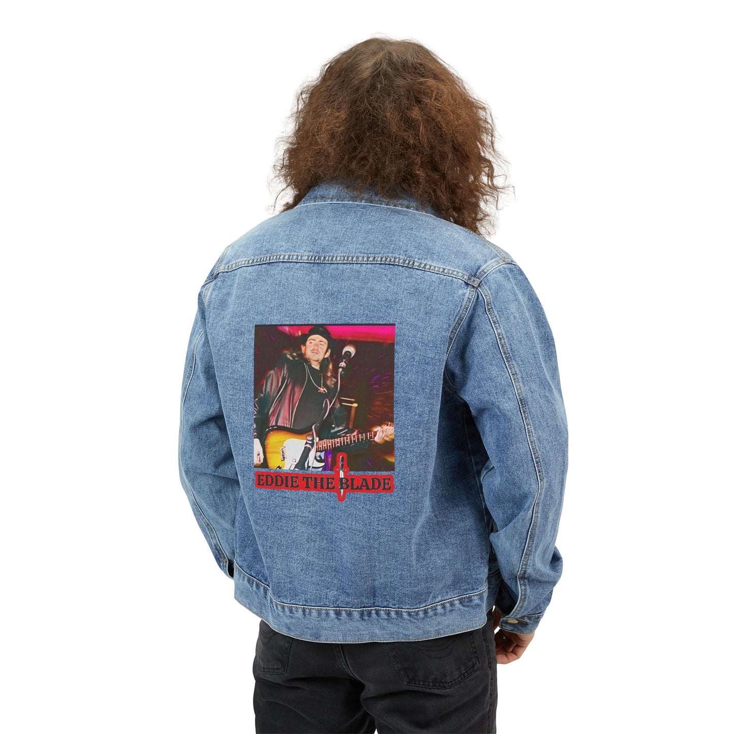Eddie the blade jean jacket w/full picture /logo