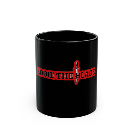Eddie the blade Black Mug w/red logo