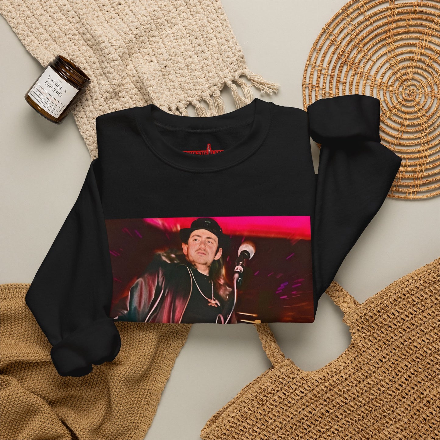 Eddie the blade black Sweatshirt w/photo/red logo