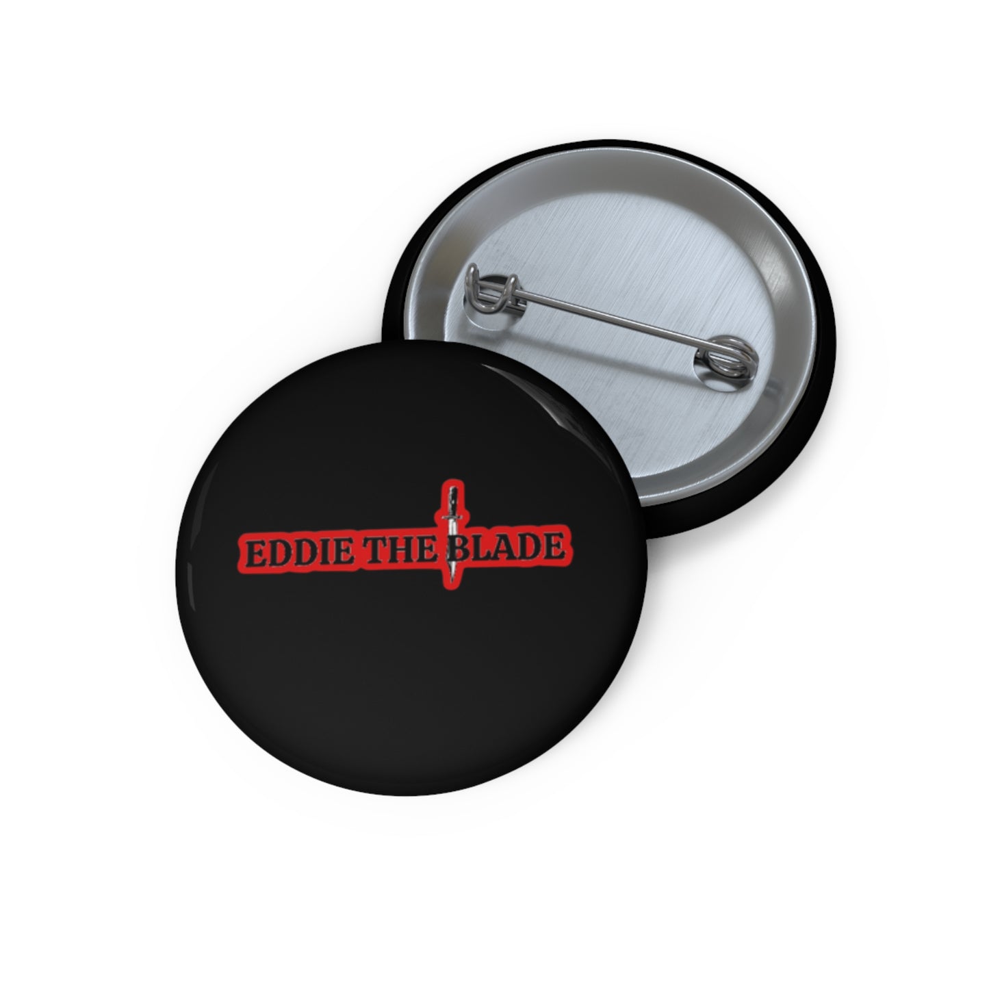 Eddie the blade black Pin w/red logo