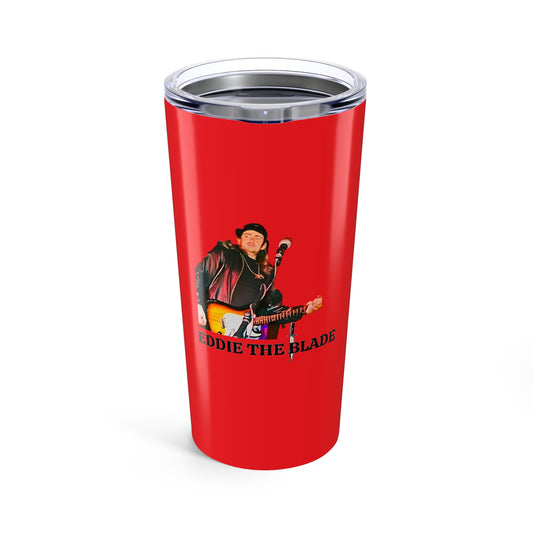 Eddie the blade red Tumbler with black logo