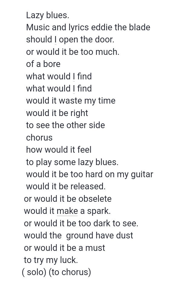 Lazy blues