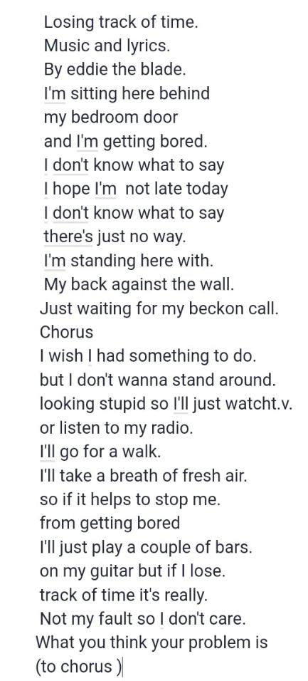 Losing track of time