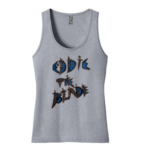 Eddie the blade grey lady's tank top w/daggers
