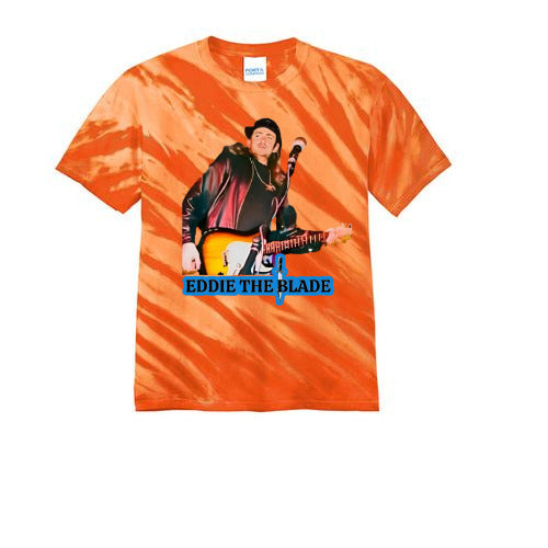 Eddie the blade orange tie die T-shirt
