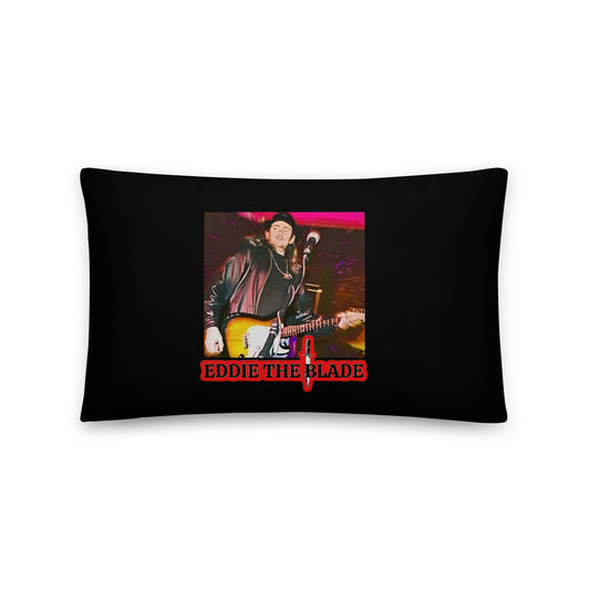 Eddie the blade black Pillow (large)