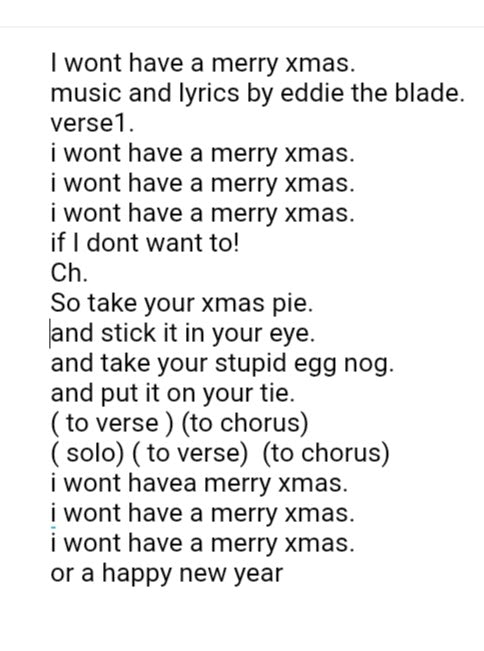 I wont have a merry xmas live at lestats