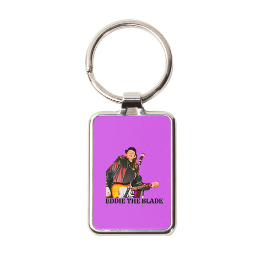 Eddie the blade purple key chain w/photo/logo