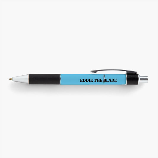 Eddie the blade blue pen w/logo