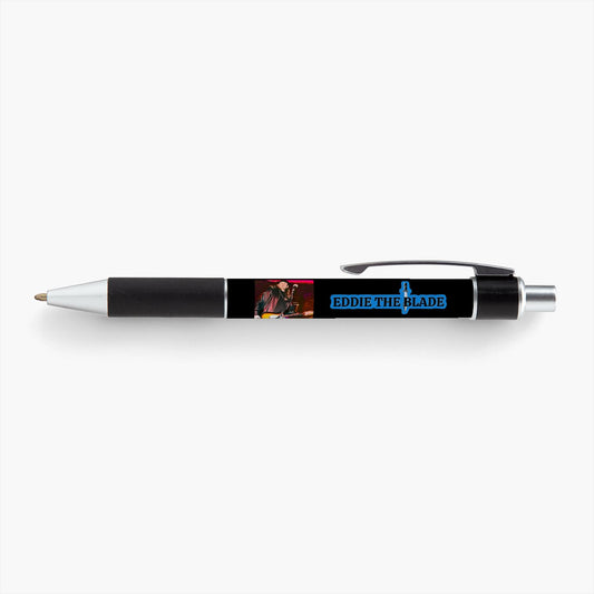 Eddie the blade black pen w/photo/blue logo