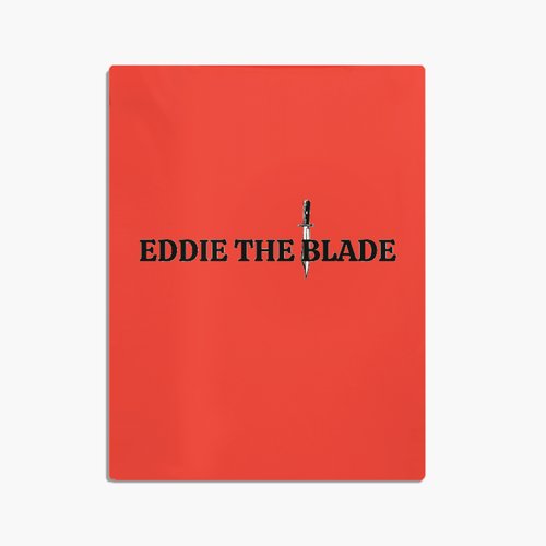 Eddie the blade red throw blanket w/logo