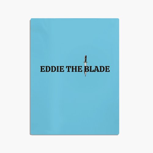 Eddie the blade blue throw blanket w/logo
