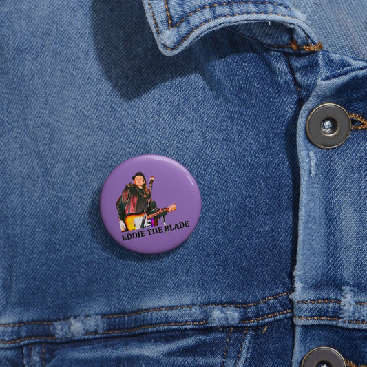 Eddie the blade Button/pin (purple)