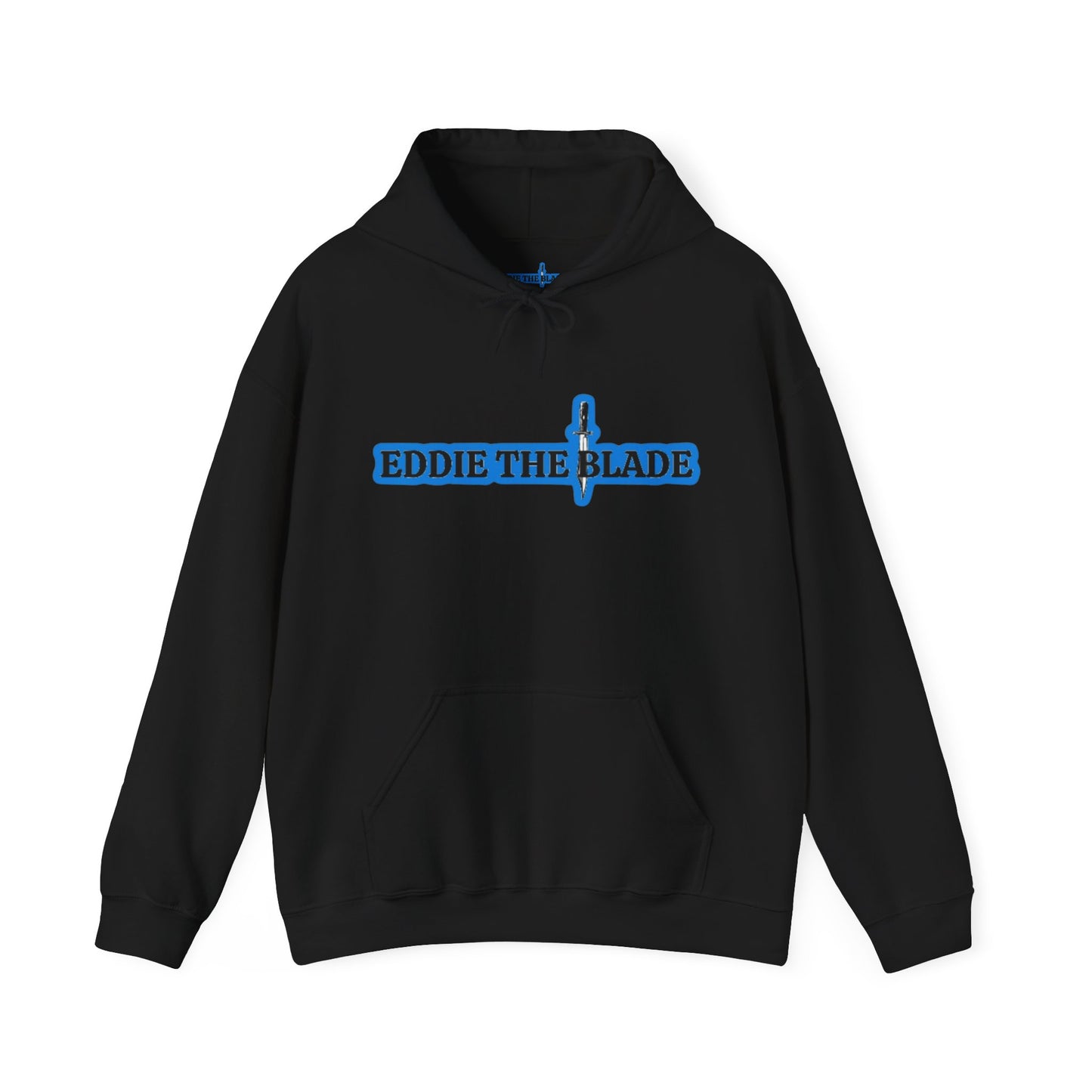 Eddie the blade black hoodie w/blue logo