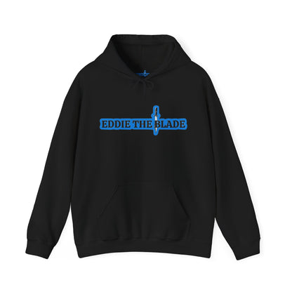Eddie the blade black hoodie w/blue logo