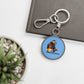 EDDIE the blade round key chain w/photo/logo (blue)