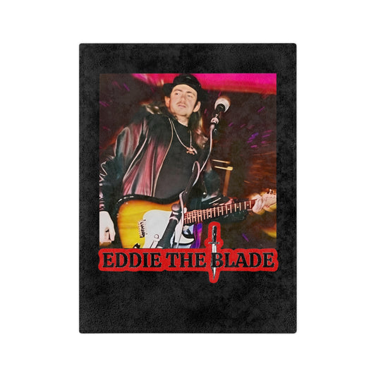 Eddie the blade black blanket w/photo/logo