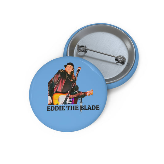 Eddie the blade button/Pin (blue)