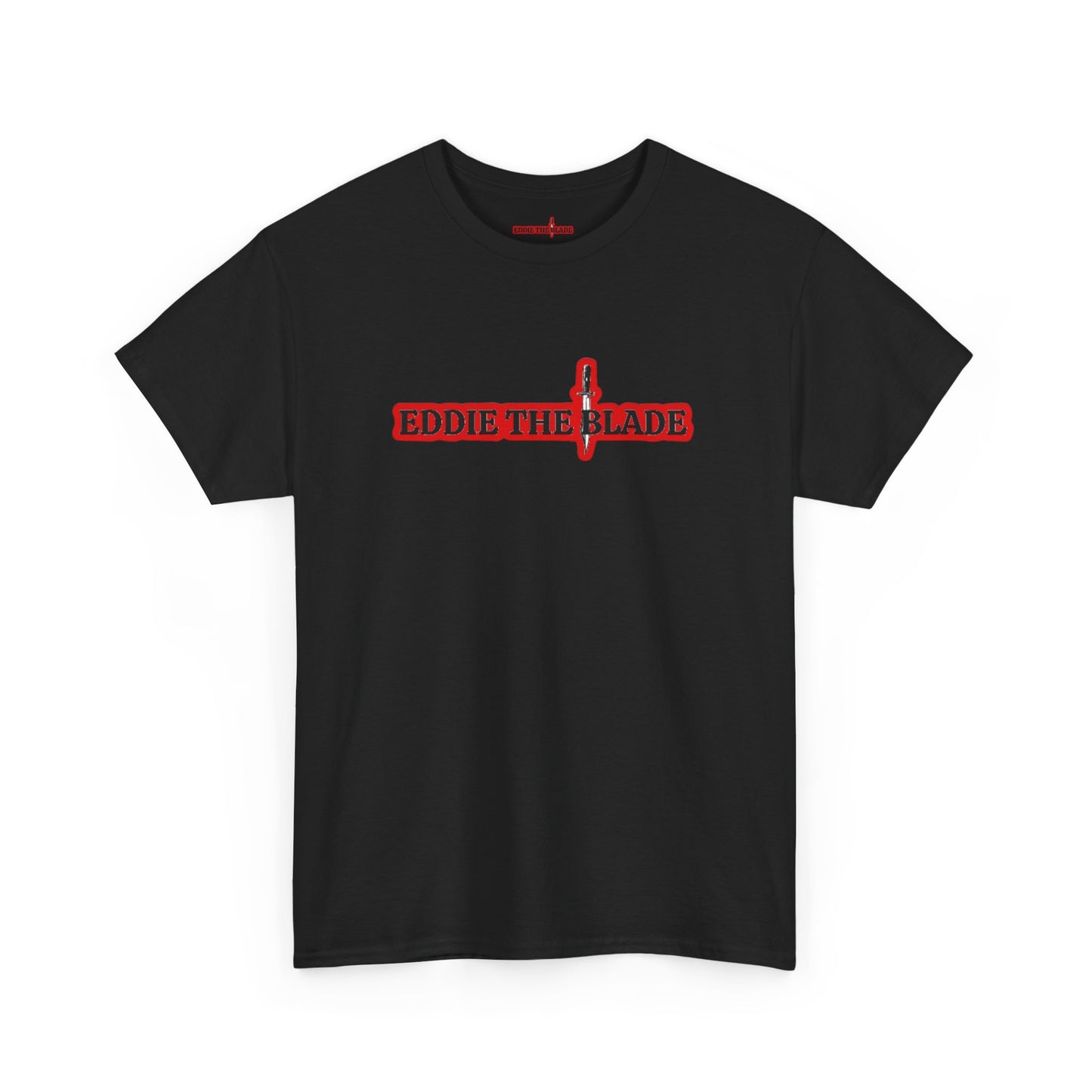Eddie the blade black lady's t-shirt w/red logo